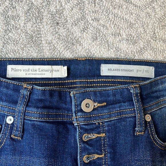 Anthropologie Pilcro Relaxed Straight Leg Jeans 25 - Picture 2 of 7